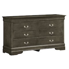 Glory Furniture LouisPhillipe Dresser in Gray Color