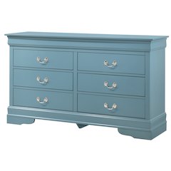 Glory Furniture LouisPhillipe Dresser in Teal Color