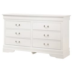 Glory Furniture LouisPhillipe Dresser in White Color