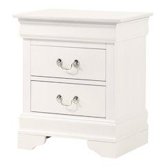 Glory Furniture LouisPhillipe Night Stand in White Color