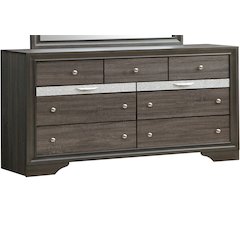 Glory Furniture Madrid Dresser in Gray Color