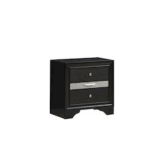 Glory Furniture Madrid Nightstand in Black Color