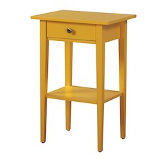 Glory Furniture Dalton Nightstand in Yellow Color