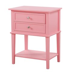 Glory Furniture Newton Nightstand in Pink Color