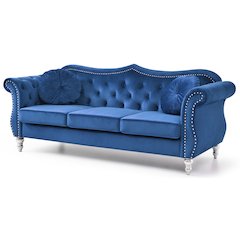 Glory Furniture Hollywood Sofa in Navy Blue Color