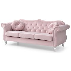 Glory Furniture Hollywood Sofa in Pink Color
