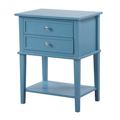Glory Furniture Newton Nightstand in Teal Color