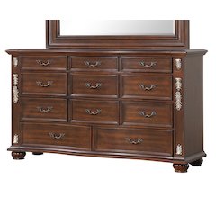 Glory Furniture Lyon Dresser in Classic Cherry Color