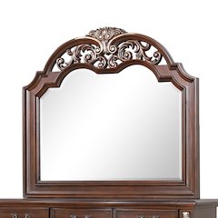 Glory Furniture Lyon Mirror in Classic Cherry Color