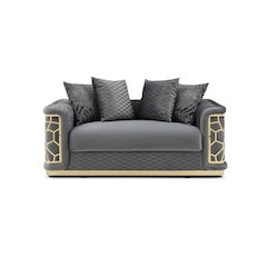 Glory Furniture Talia Loveseat in Dark Gray Color