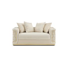 Glory Furniture Talia Loveseat in Ivory Color
