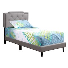 Glory Furniture Deb Twin Bed in Light Grey Color