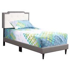 Glory Furniture Deb Twin Bed in Light Grey Color