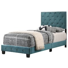 Glory Furniture Suffolk Twin Bed in Green Color