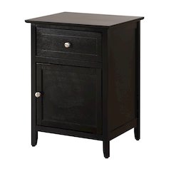 Glory Furniture Izzy Nightstand in Black Color