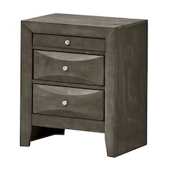 Glory Furniture Marilla Nightstand in Gray Color