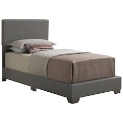Glory Furniture Aaron Twin Bed in Light Grey Color