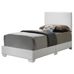 Glory Furniture Aaron Twin Bed in White Color