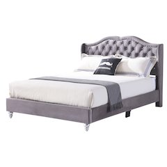Glory Furniture Joy Queen Bed in Gray Color