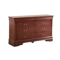 Glory Furniture LouisPhillipe Dresser in Cherry Color