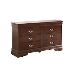Glory Furniture LouisPhillipe Dresser in Cappuccino Color