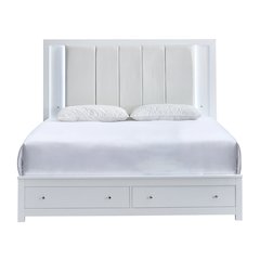 Glory Furniture Burlington King Bed, White Color
