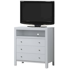 Glory Furniture Burlington Media Chest in White Color