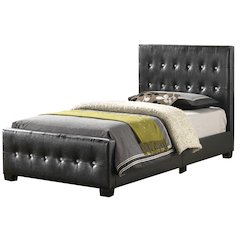 Glory Furniture Diamond Twin Bed in Black Color