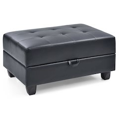 Glory Furniture Revere Ottoman in Black Color
