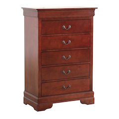 Glory Furniture Louis Phillipe Chest in Cherry Color