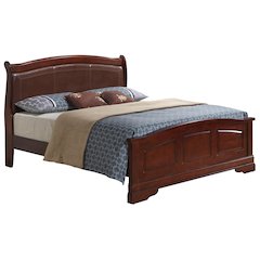 Glory Furniture Louis Phillipe Queen Bed in Cherry Color