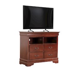 Glory Furniture Louis Phillipe Media Chest in Cherry Color