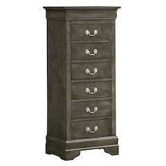 Glory Furniture Louis Phillipe Lingerie Chest in Gray Color