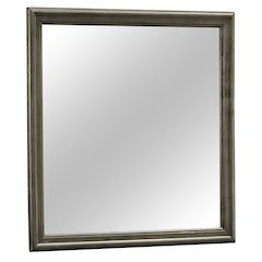 Glory Furniture Louis Phillipe Mirror in Gray Color
