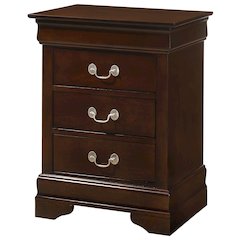 Glory Furniture Louis Phillipe Night Stand in Cappuccino Color