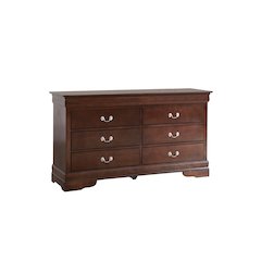Glory Furniture Louis Phillipe Dresser in Cappuccino Color
