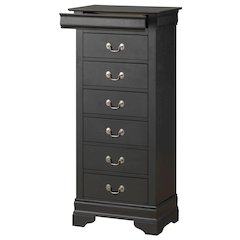 Glory Furniture Louis Phillipe Lingerie Chest in Black Color