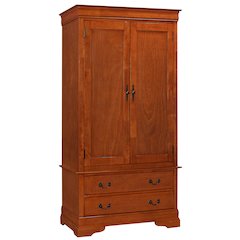 Glory Furniture Louis Phillipe Armoire in Oak Color