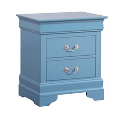 Glory Furniture Louis Phillipe   Nightstand, Blue