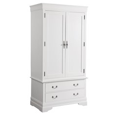 Glory Furniture Louis Phillipe Armoire in White Color