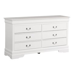 Glory Furniture Louis Phillipe Dresser in White Color