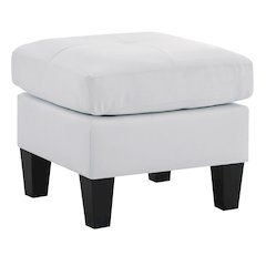 Glory Furniture Newbury Ottoman in White Color