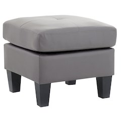 Glory Furniture Newbury Ottoman in Gray Color