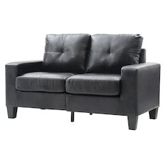 Glory Furniture Newbury Loveseat in Black Color