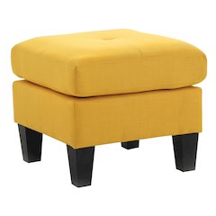 Glory Furniture Newbury Ottoman in Yellow Color
