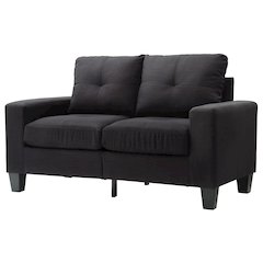 Glory Furniture Newbury Loveseat in Black Color