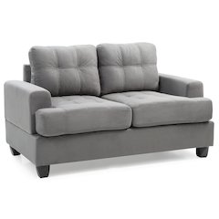Glory Furniture Sandridge Loveseat in Gray Color