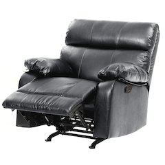 Glory Furniture Manny Rocker Recliner in Black Color