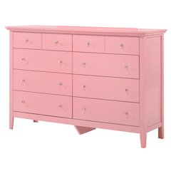 Glory Furniture Hammond Dresser in Pink Color