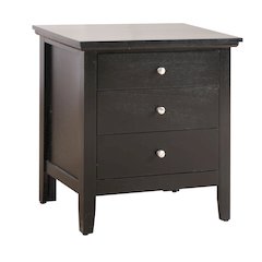 Glory Furniture Hammond   3 Drawer Nightstand, Black